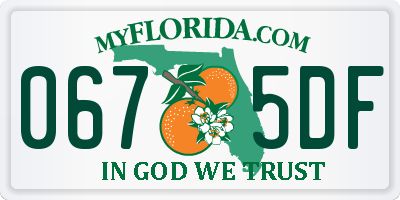 FL license plate 0675DF