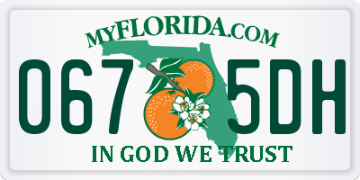 FL license plate 0675DH