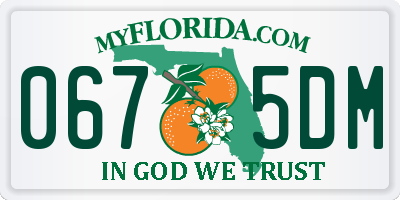FL license plate 0675DM