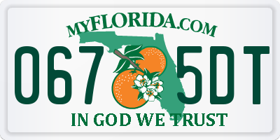 FL license plate 0675DT