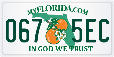 FL license plate 0675EC