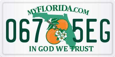 FL license plate 0675EG