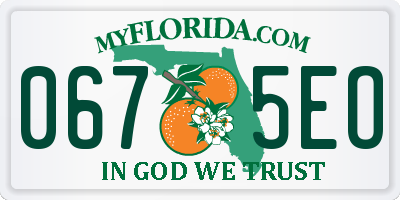 FL license plate 0675EO