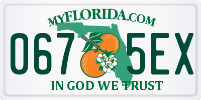 FL license plate 0675EX