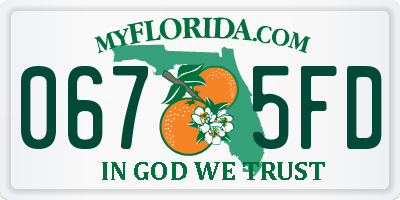 FL license plate 0675FD
