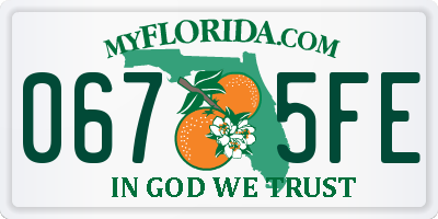 FL license plate 0675FE