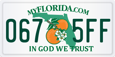 FL license plate 0675FF