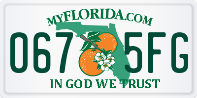 FL license plate 0675FG