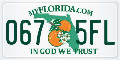 FL license plate 0675FL