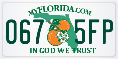 FL license plate 0675FP