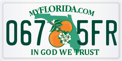 FL license plate 0675FR