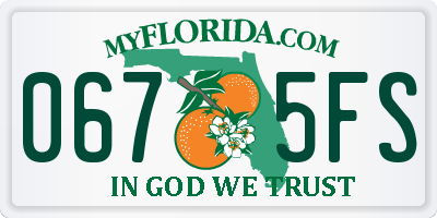 FL license plate 0675FS