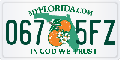 FL license plate 0675FZ