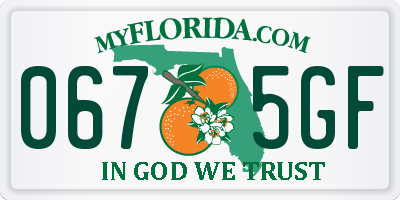 FL license plate 0675GF