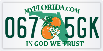 FL license plate 0675GK