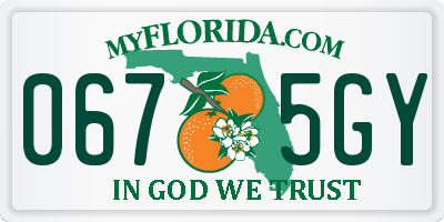 FL license plate 0675GY