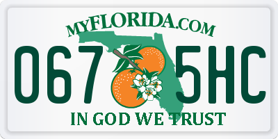 FL license plate 0675HC