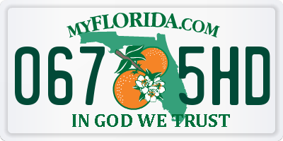 FL license plate 0675HD