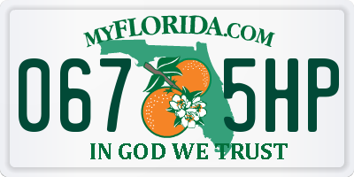 FL license plate 0675HP