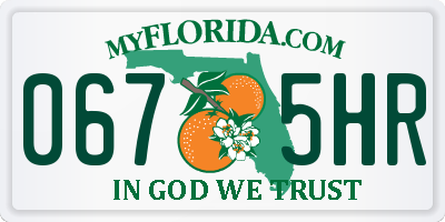 FL license plate 0675HR
