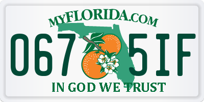 FL license plate 0675IF