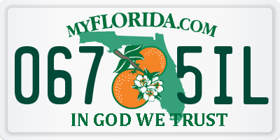 FL license plate 0675IL