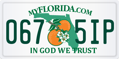 FL license plate 0675IP