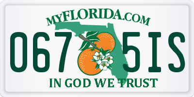 FL license plate 0675IS