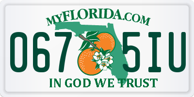FL license plate 0675IU