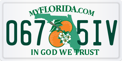 FL license plate 0675IV