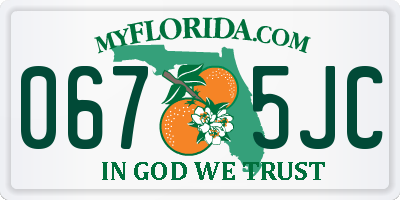 FL license plate 0675JC