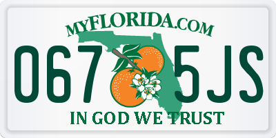 FL license plate 0675JS
