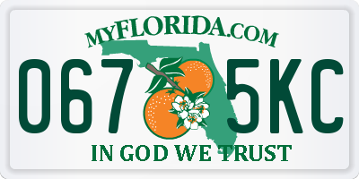 FL license plate 0675KC