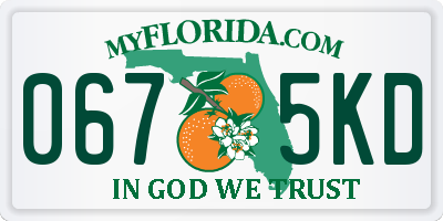 FL license plate 0675KD