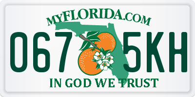 FL license plate 0675KH