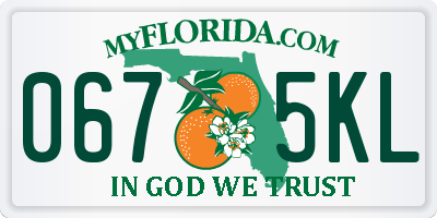 FL license plate 0675KL
