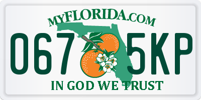 FL license plate 0675KP