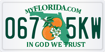 FL license plate 0675KW