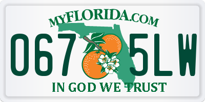FL license plate 0675LW