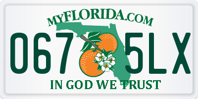 FL license plate 0675LX