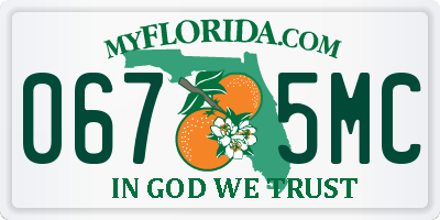 FL license plate 0675MC