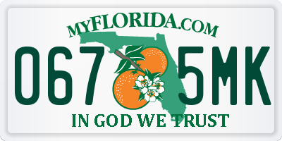 FL license plate 0675MK