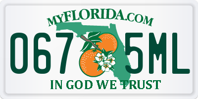 FL license plate 0675ML
