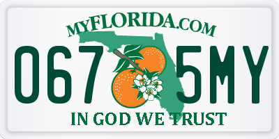 FL license plate 0675MY