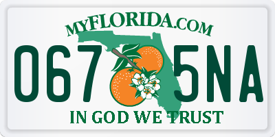 FL license plate 0675NA