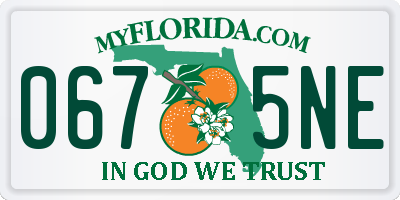 FL license plate 0675NE