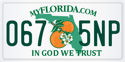 FL license plate 0675NP