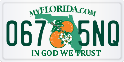 FL license plate 0675NQ