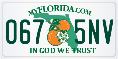 FL license plate 0675NV