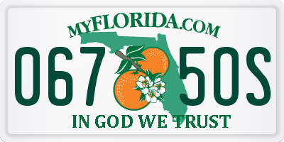 FL license plate 0675OS